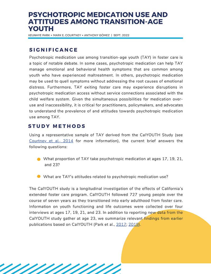 Psychotropic Medication Use and Attitudes Among Transition-Age Youth (pdf)